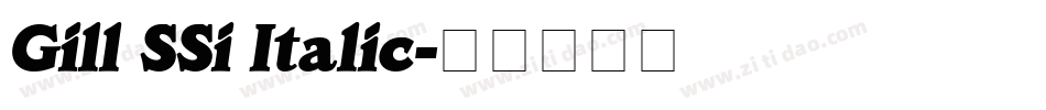 Gill SSi Italic字体转换